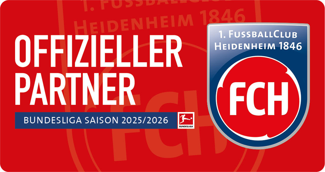 Offizieller Partner 1. FC Heidenheim Bundesliga Saison 2025/2026
