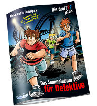 Die drei ??? Kids - Räuberjagd im Freizeitpark Sticker + Cards - Album