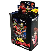 Die drei ??? Kids - Räuberjagd im Freizeitpark Sticker + Cards - Display