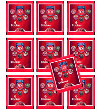 1. FC Heidenheim 1846 Sticker - 10 Tüten