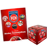1. FC Heidenheim 1846 Sticker - Album + 1 Display (=50 Tüten)
