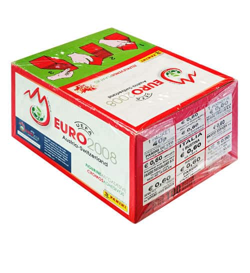 Panini EM Euro 2008 Display Box Rot Rückansicht