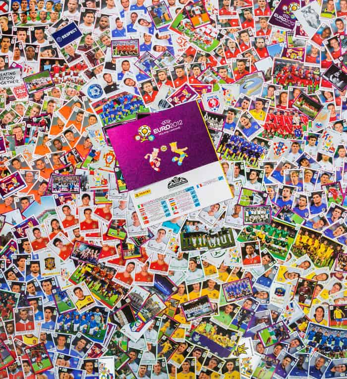Panini Euro 2012 internationale Version alle Sticker mit Album Rückseite