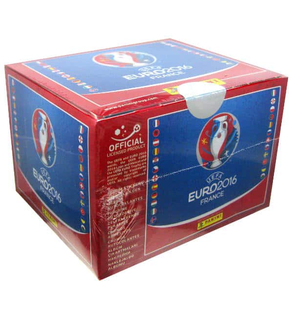 Panini EM 2016 Display Rot mit 100 Tüten, Stickerpoint