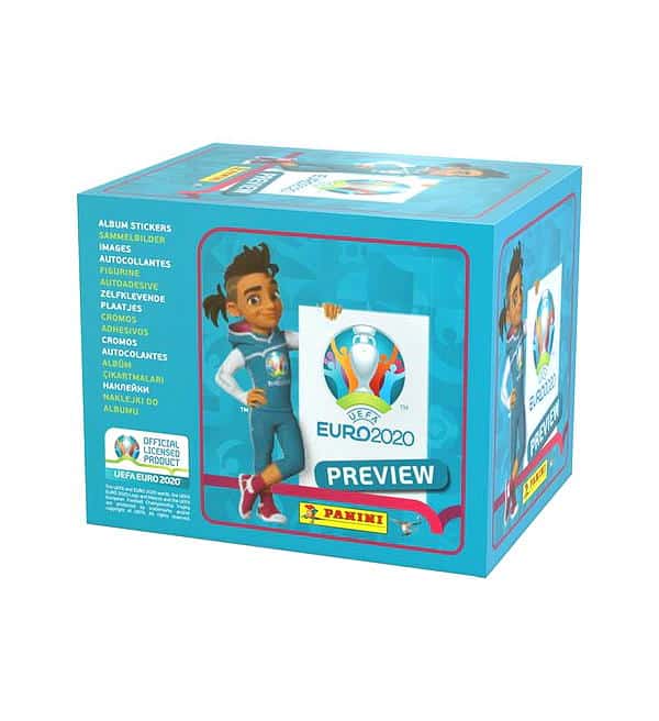 Panini EURO 2020 Preview Sticker - Display mit 60 Tüten