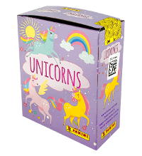 Panini Unicorns Sticker + Cards 2023 - Display mit 24 Tüten