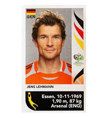 Panini WM 2006 Update Sticker Jens Lehmann vorne