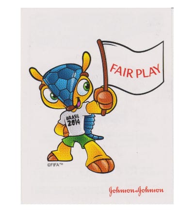 Panini WM 2014 Johnson & Johnson Sticker Fair Play