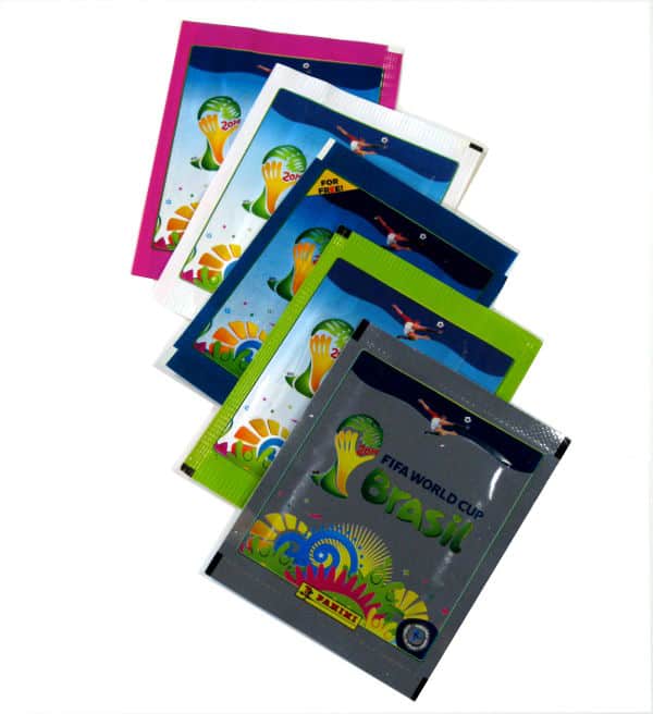Panini WM Brasil 2014 Sticker-Set mit 5 Tüten-Versionen - Fächer