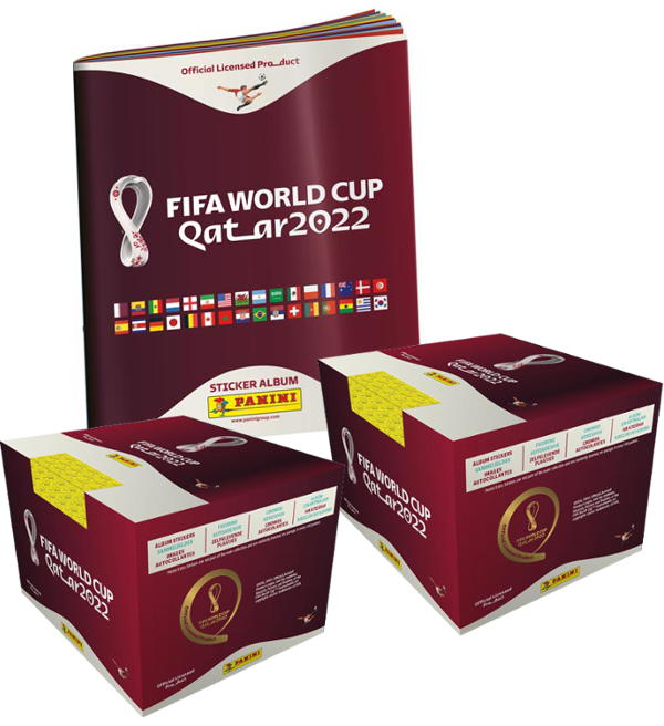 Panini World Cup 2022 Sticker - Album + 2 Displays (=200 Packs)