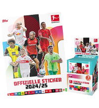 Topps Bundesliga Sticker 2024/2025 - Album + 1 Display (=50 Tüten) Topps Bundesliga Sticker 2024/2025 - Album + 1 Display (=50 Tüten)