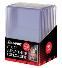 Ultra Pro 3" x 4" SUPER THICK 180PT Toploader - 10 Stück